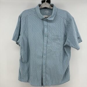 Kuhl Provok Short Sleeve Shirt Button Up Outdoor Hike Trail Men's XL Bluish Gray